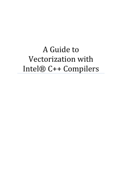(Auto)Vectorization tutorial