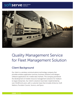 Quality Management Service for Fleet Management Solution