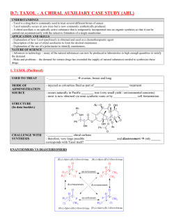 d7: taxol - a chiral auxiliary case study