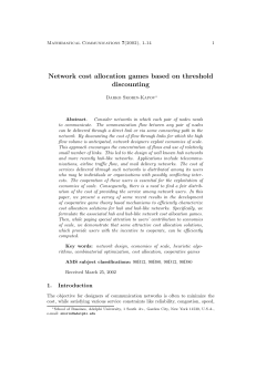 Network cost allocation games based on threshold discounting