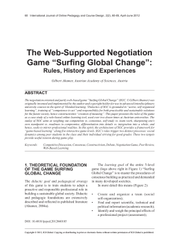 The Web-Supported Negotiation Game &ldquo;Surfing Global Change&rdquo;:
