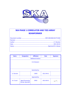 ska phase 1 correlator and tied array beamformer