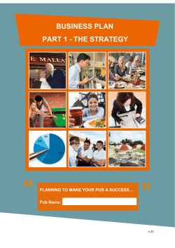 part 1 - the strategy