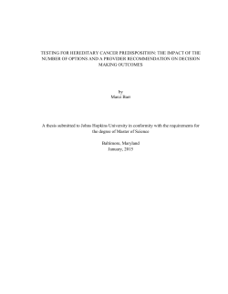 APPENDIX E: Group 2 Genetic Testing Decision