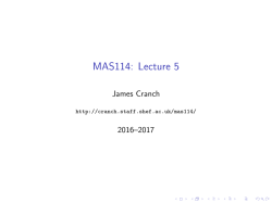 MAS114 - James Cranch