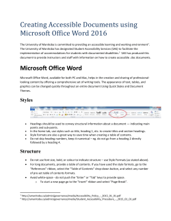 Creating Accessible .doc Word 2016