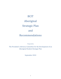 Aboriginal Student Strategic Plan