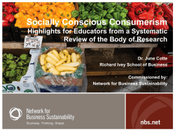 Presentation for Educators - Network for Business Sustainability
