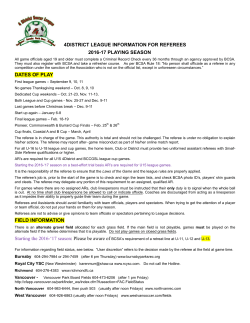 4district league information for referees 2016