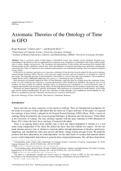 Axiomatic Theories of the Ontology of Time in GFO