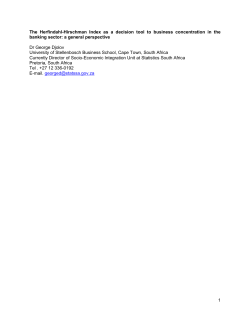 The Herfindahl-Hirschman Index as a Decision Guide to