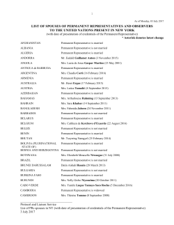 list of spouses of permanent representatives and observers to the