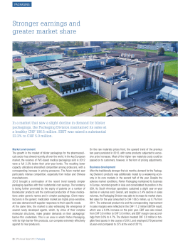 Stronger earnings and greater market share