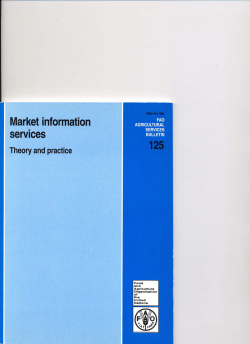 Market information services: Theory and practice