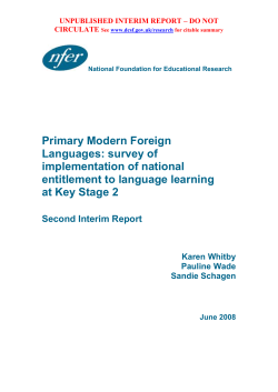 Second interim report - UK Government Web Archive