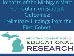 Early Impacts of the MMC on Student Outcomes