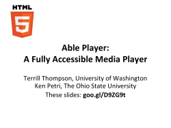 Able Player: A Fully Accessible Media Player
