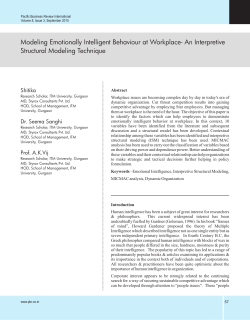 Modeling Emotionally Intelligent Behaviour at Workplace