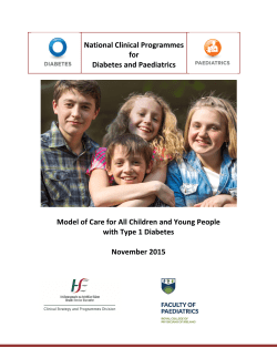 National Clinical Programmes for Diabetes and