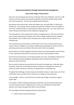 Improved production through improved land management