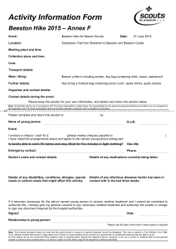 Activity Information Form