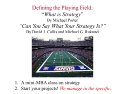 Strategy F15 - Drew University Moodle