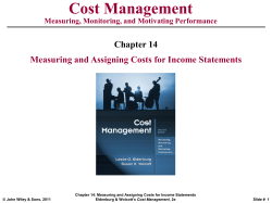 Chapter 3: CVP Analysis