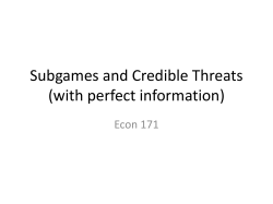 Subgames and Credible Threats
