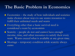 Chapter 1 What is Economics?
