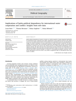 Implications of hydro-political dependency for
