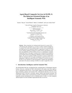 Agent-Based Composite Services in DAML