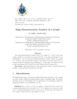 Edge-Domsaturation Number of a Graph 1