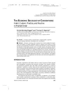 Habit, Custom, Practice, and Routine in Market Order