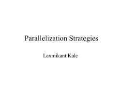 Adaptive Parallelization Strategies