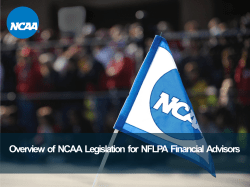 Overview of NCAA Legislation for NFLPA Financial