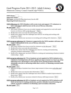Project Plan 2010: Library Services
