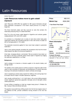 Latin Resources makes move to gain cobalt exposure