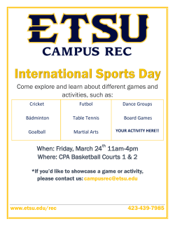 Come explore and learn about different games and activities, such