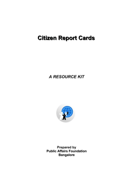 Citizen Report Cards