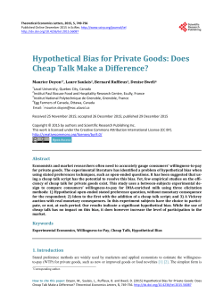 Hypothetical Bias for Private Goods
