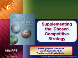 6 Chapter Title 16/e PPT Supplementing the Chosen Competitive