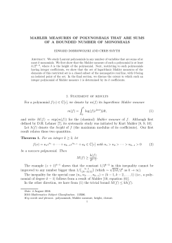 Mahler measures of polynomials that are sums of a bounded