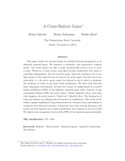 A Crisis-Bailout Game