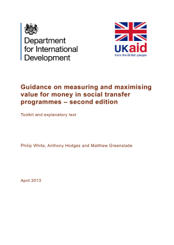 Guidance on measuring and maximising value for money in social