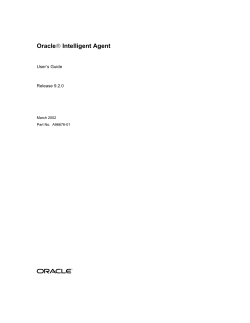 Oracle Intelligent Agent User`s Guide