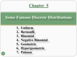 Some Commone Discrete Probability Distributions