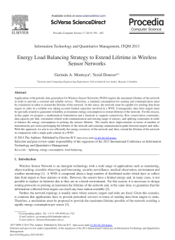 Energy Load Balancing Strategy to Extend Lifetime