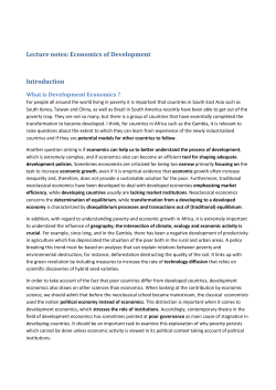 Lecture notes: Economics of Development