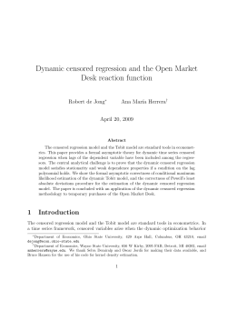 Dynamic censored regression and the Open Market Desk reaction