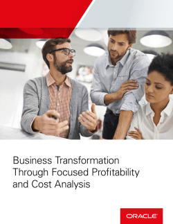 Business Transformation Through Focused Profitability and Cost